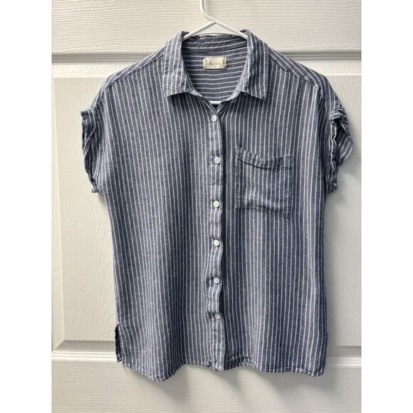 Altar’d State Blue And White Striped Button Down XS - Picture 1 of 5